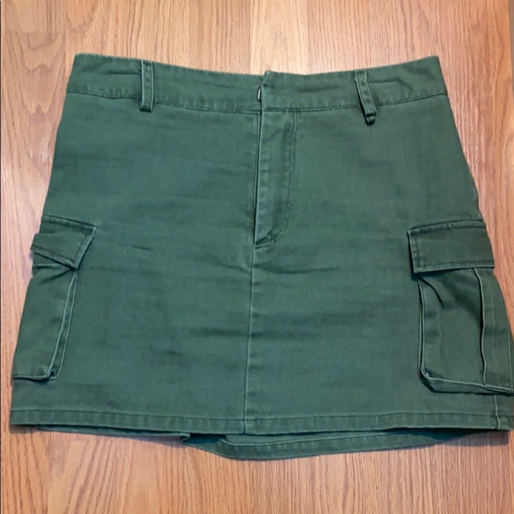 Green Military skirt